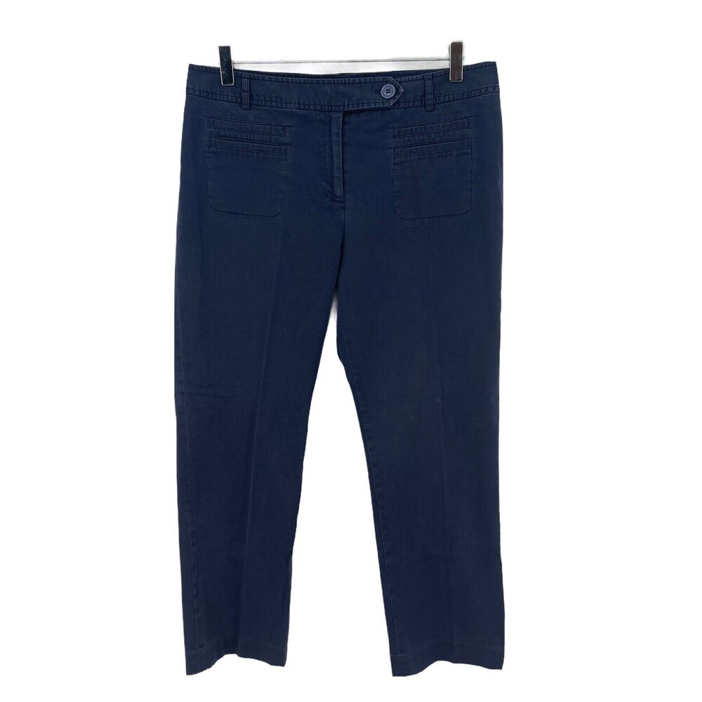 Elliott Lauren Navy Blue Crop Capri Pants Women’s Size 8 Stretch